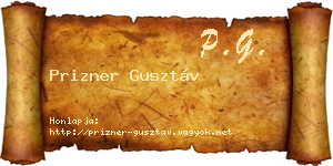 Prizner Gusztáv névjegykártya
