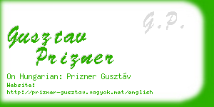 gusztav prizner business card